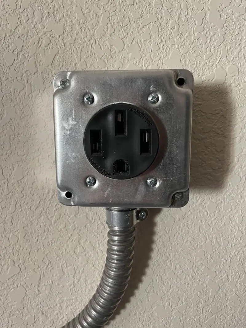 NEMA 14-50 outlet installed for Smart Home Electrical in Prosper